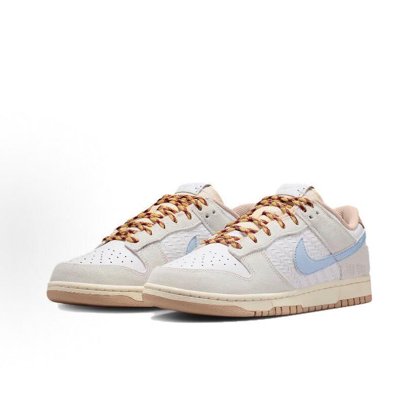 Nike Dunk RETRO SE STYLE  板鞋 男款 淺白灰藍色  IW2016-141