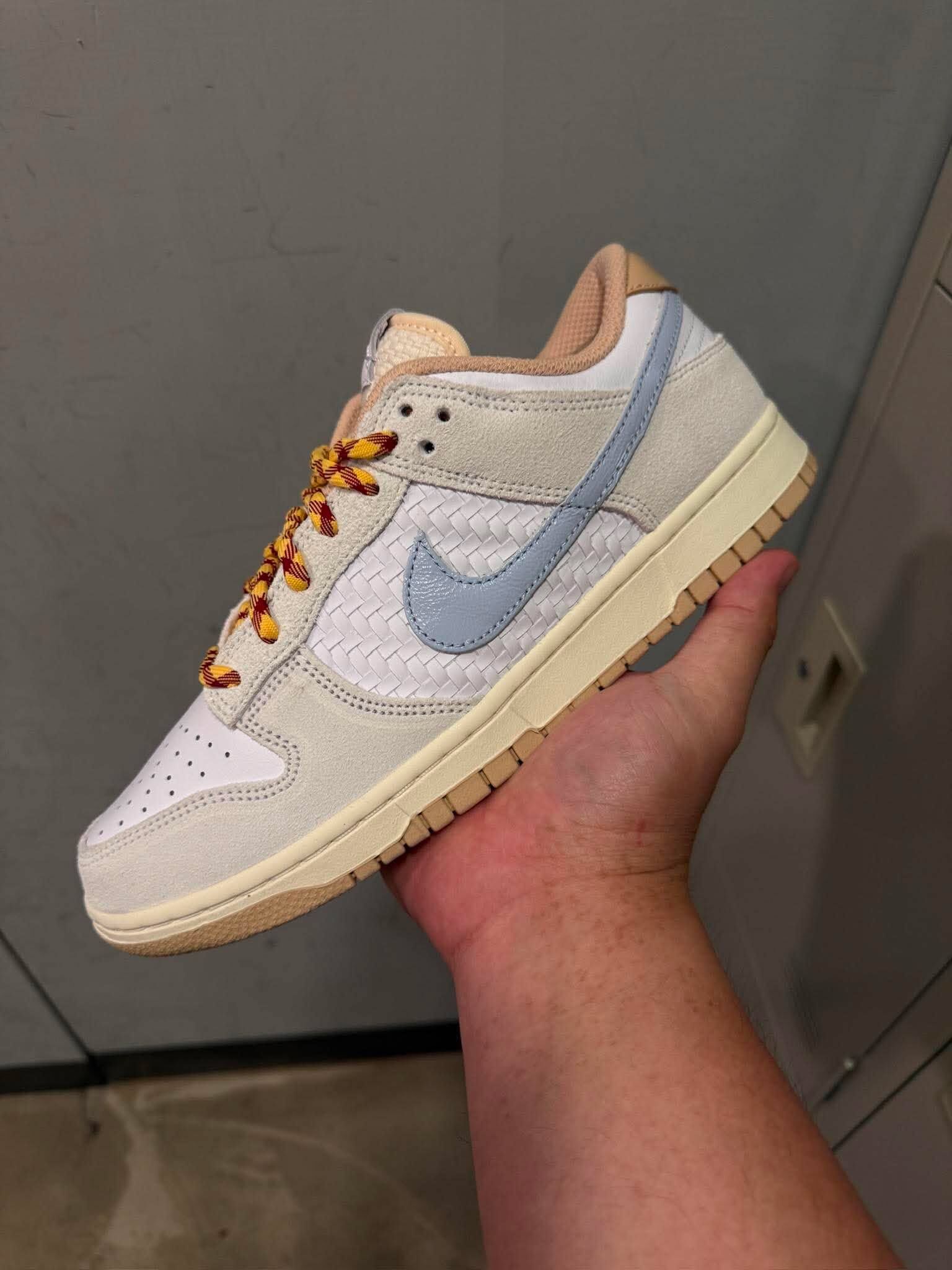 Nike Dunk RETRO SE STYLE  板鞋 男款 淺白灰藍色  IW2016-141