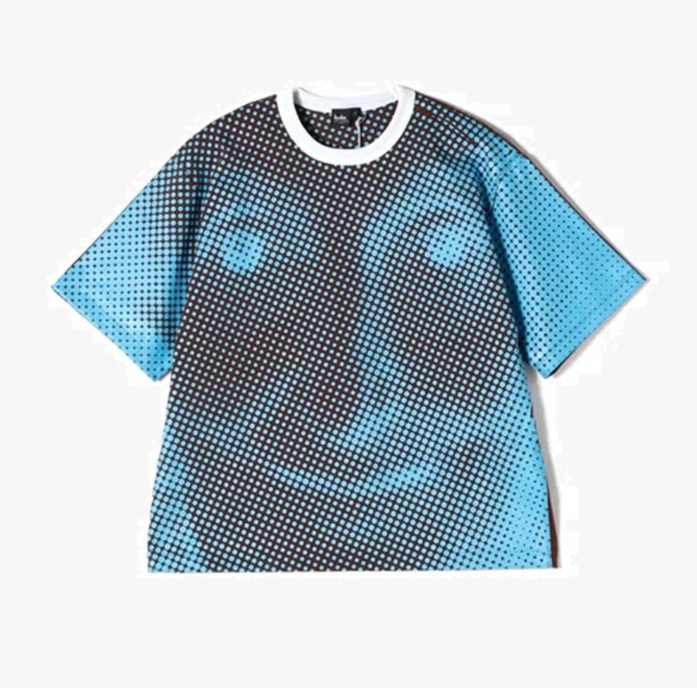 KOLOR JAPAN HUMAN FACE DOT TEE - BLUE/BROWN PRE ORDER ITEM (預訂中)