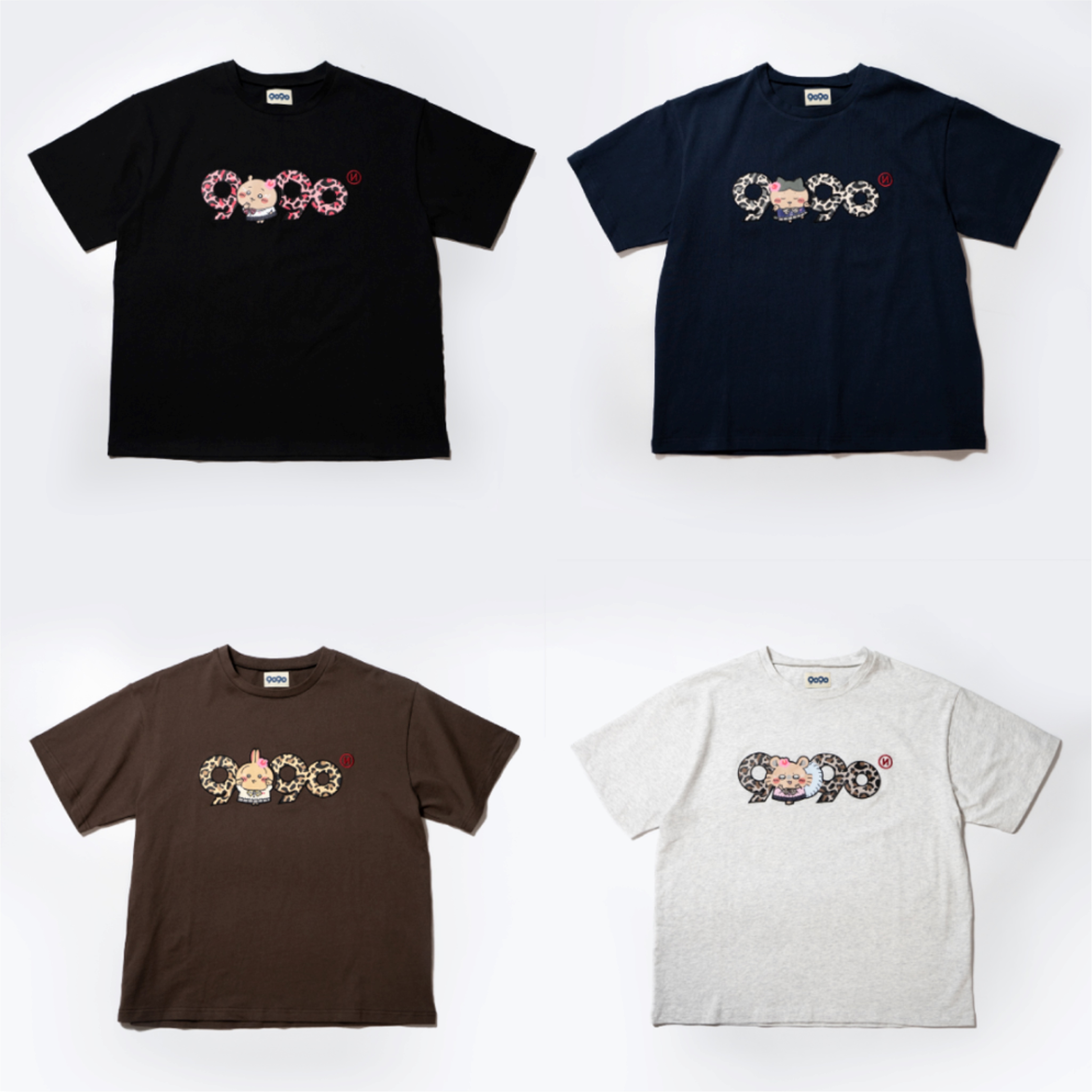 2026SS 9090 × Chiikawa OG Logo Tee 聯名 黑皮 吉伊卡哇 短T 現貨 NN2295