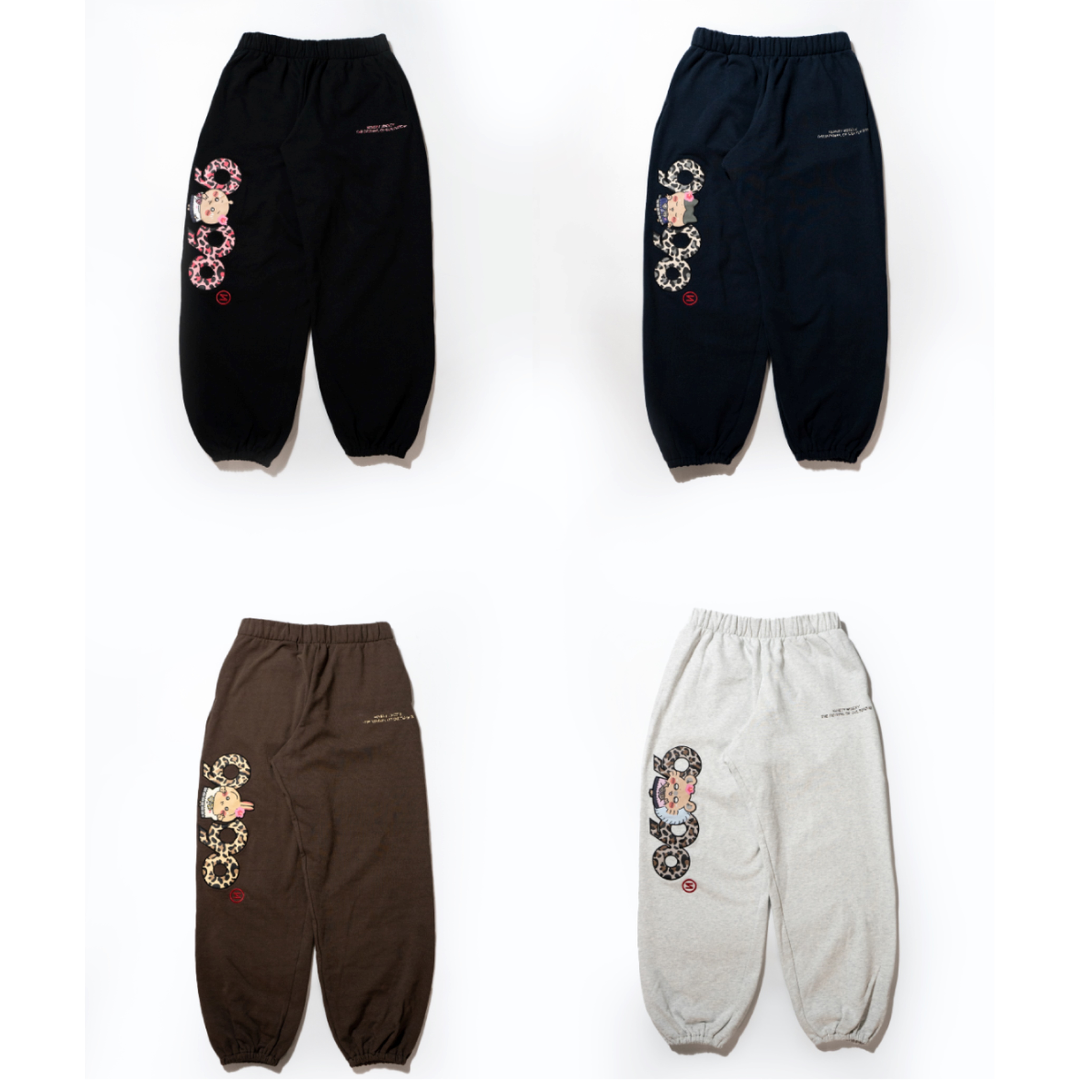 2026SS 9090 × Chiikawa OG Logo Sweat Pants 聯名 黑皮 吉伊卡哇 棉褲 長褲 現貨 NN2293