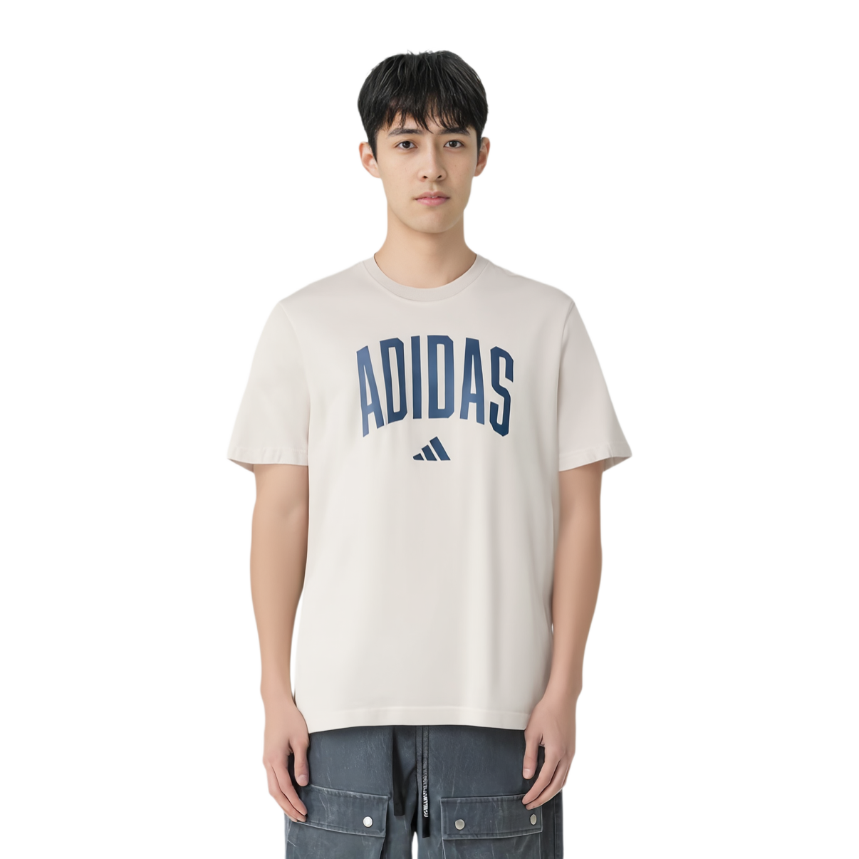 【代購】Adidas Clothing T Shirts Men's Beige Crew Neck JM6415