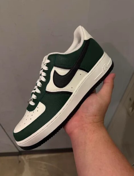 Nike Air Force 1”07 Lv8 Sport 男款 白綠 黑色 皮革 運動 休閒鞋 IM5752-300
