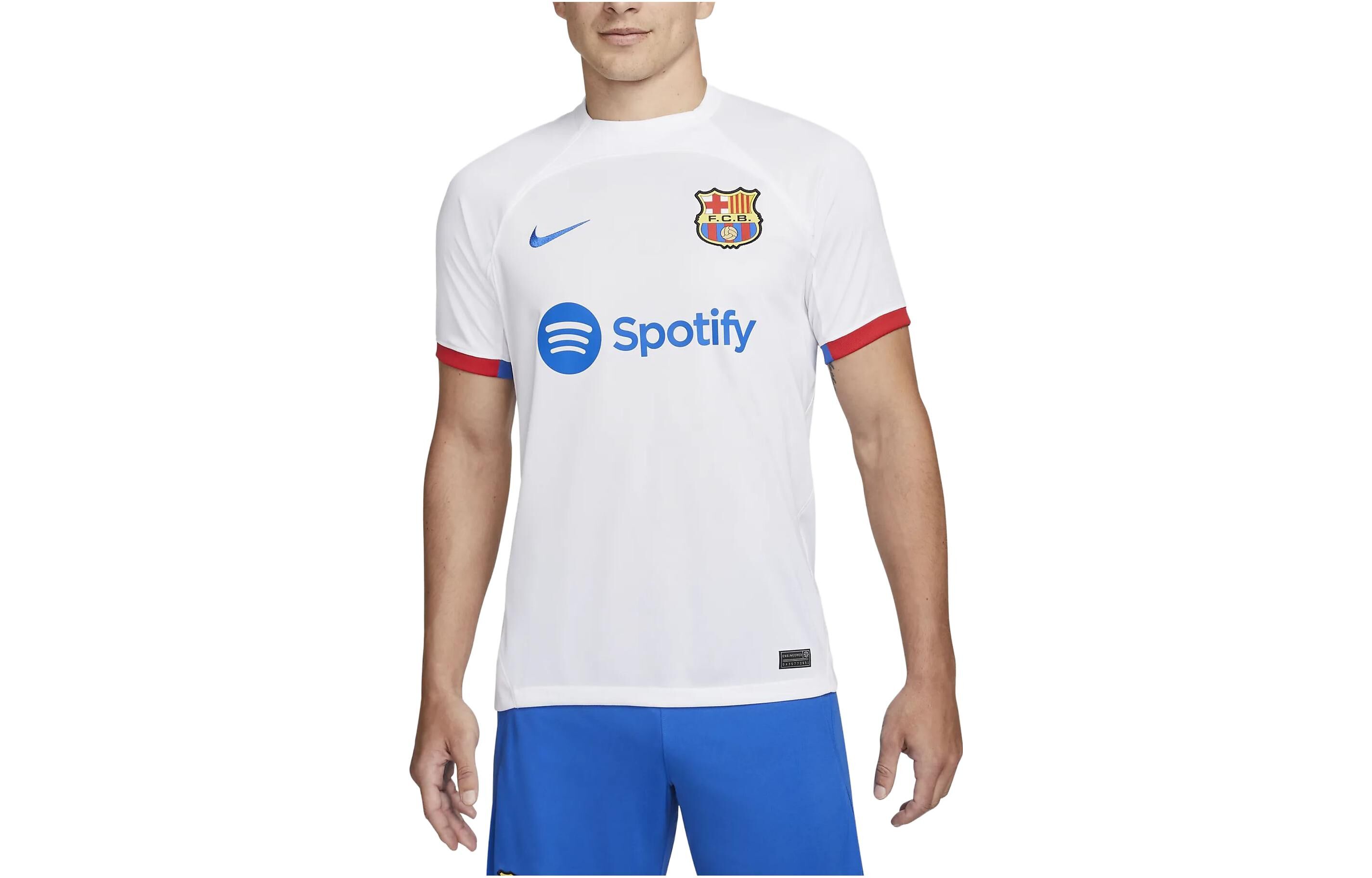 【代購】Nike Dri Fit F.C. Barcelona Soccer Jersey Men's White DX2686-101