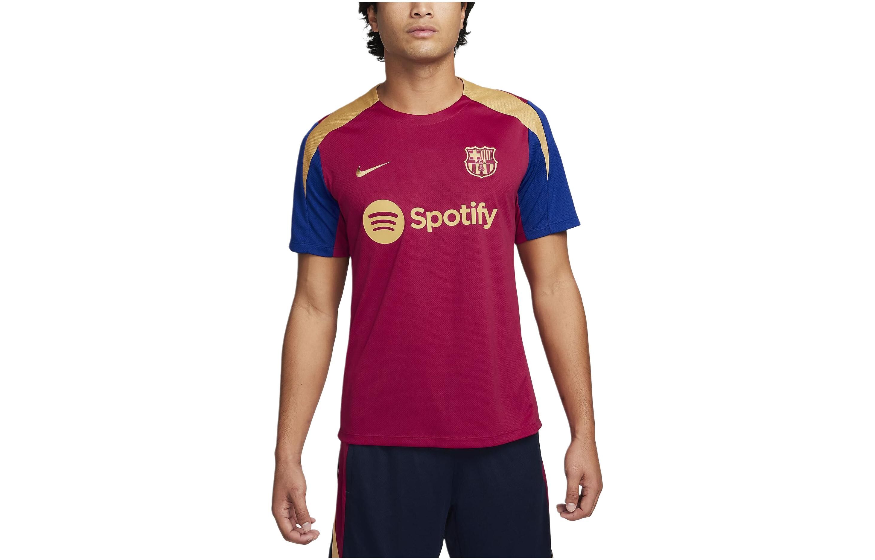 【代購】Nike Dri Fit Barcelona Club, Barça Soccer Ball Training Sports Collection T Shirt Men's Red FJ5439-621