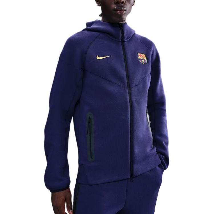 【代購】Nike Fc Barcelona Tech Windrunner Men's Nike Soccer Fleece Full-Zip Hoodie HJ6426-595
