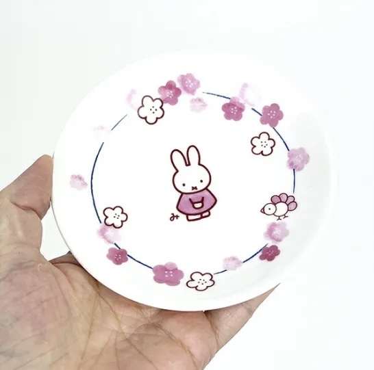 JP Miffy 造型  花花陶瓷碟小皿 8135 TK260722