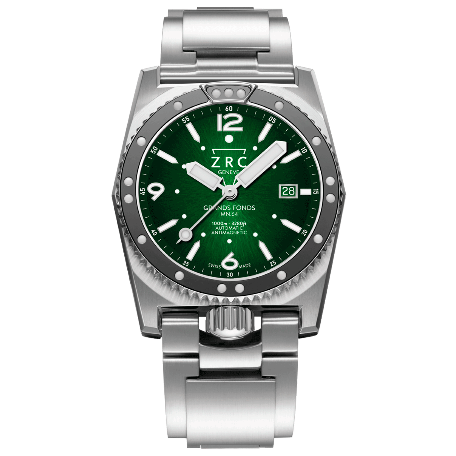 ZRC Grands Fonds 300 MN64 Iridium Green Dial Metal 41.5mm (GF42183)