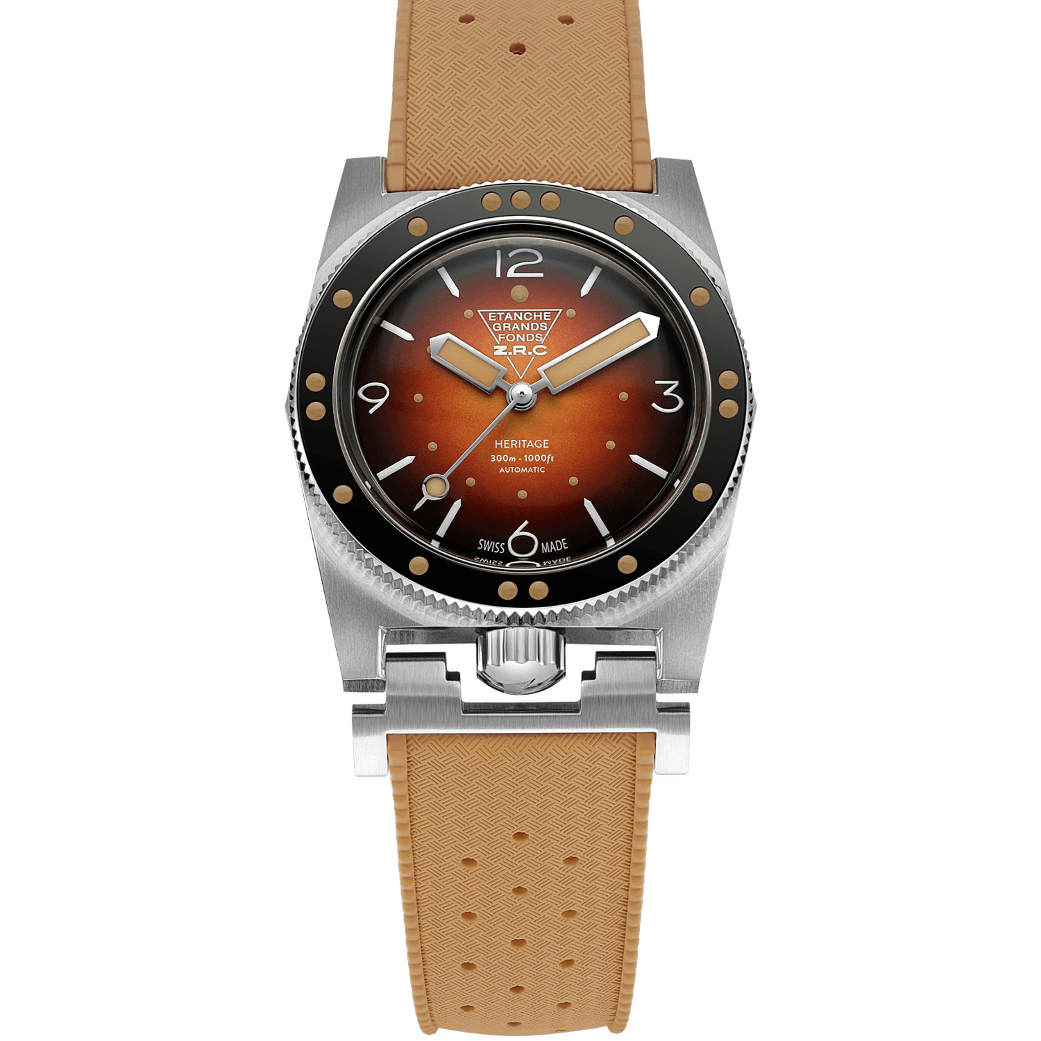 ZRC Grands Fonds 1964 Heritage Smoke Tropical Dial Rubber Strap 39mm (GF381318)