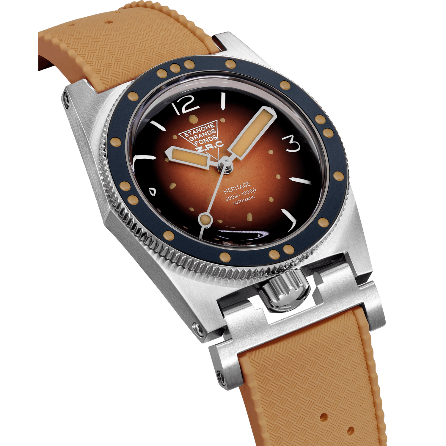 ZRC Grands Fonds 1964 Heritage Smoke Tropical Dial Rubber Strap 39mm (GF381318)