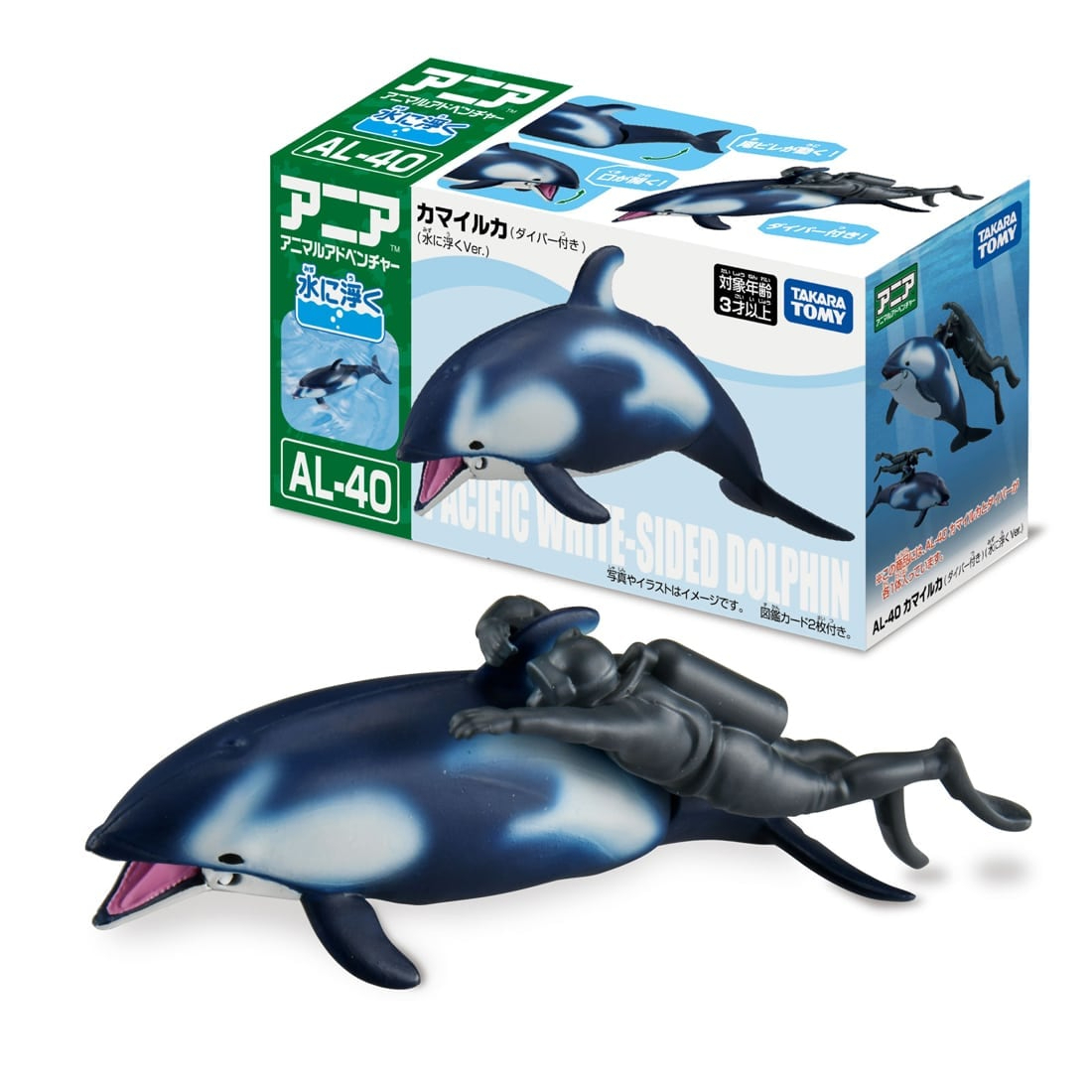 Takara Tomy ANIA 海洋生物模型 – AL-40 太平洋斑紋海豚（漂浮版）