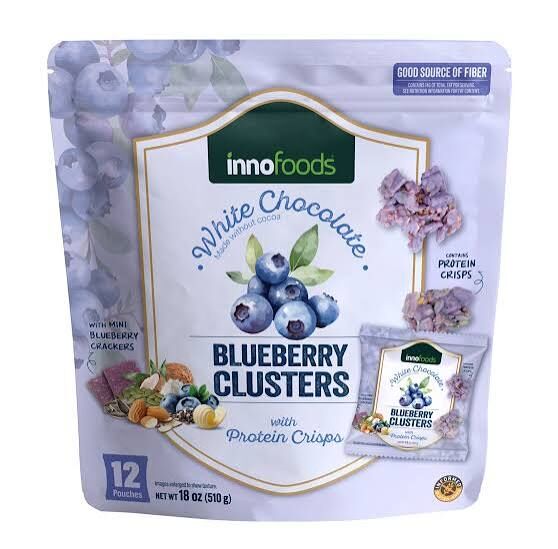 Innofoods 白朱古力藍莓脆片含蛋白脆片 510g (12 × 42.5 g)