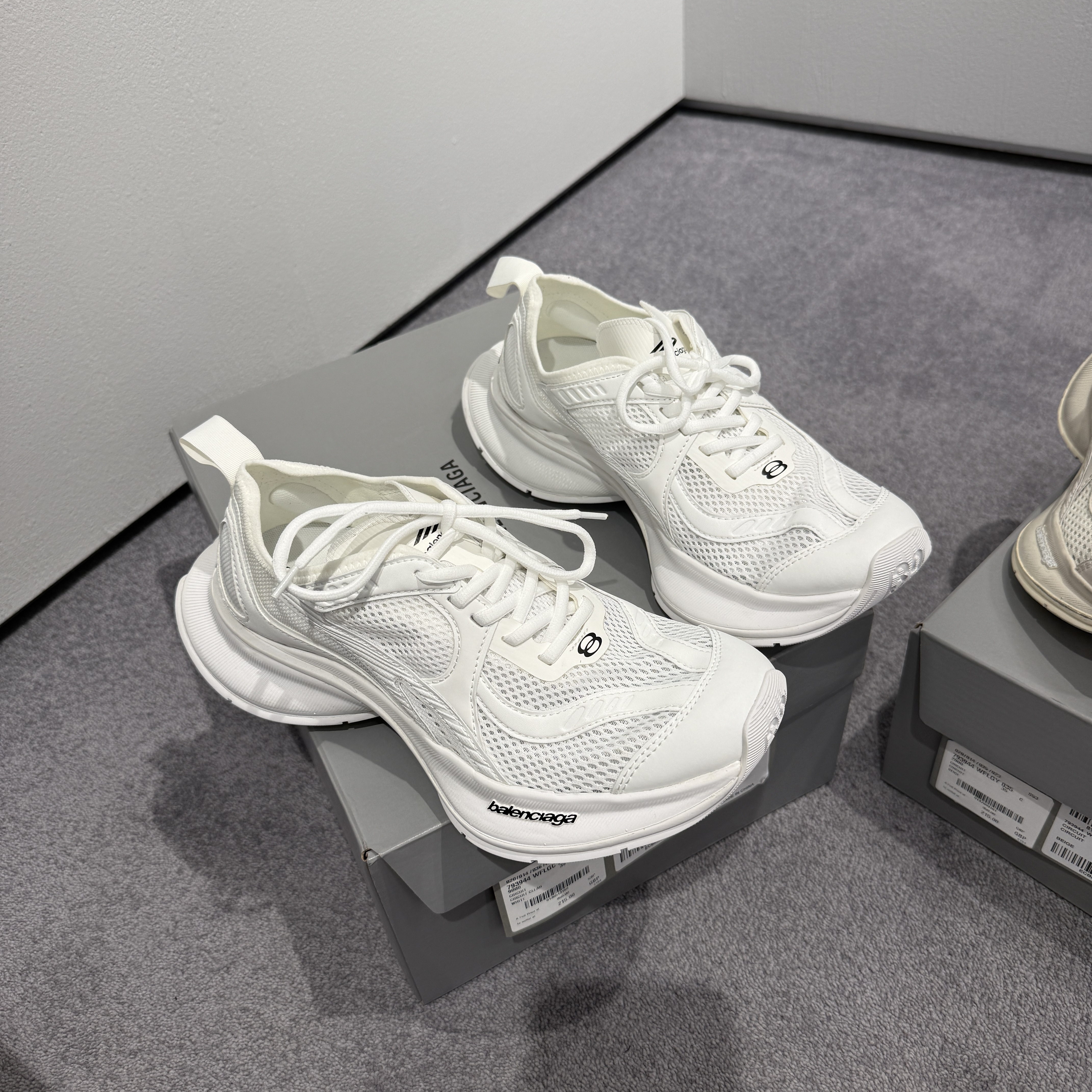 Balenciaga circuit sneakers white