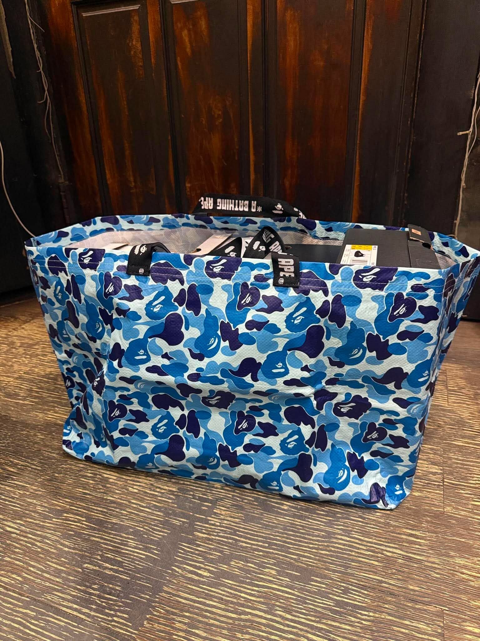 BAPE ABC CAMO CARRIER BAG 迷彩 購物袋 尼龍袋 提袋 1L70100303