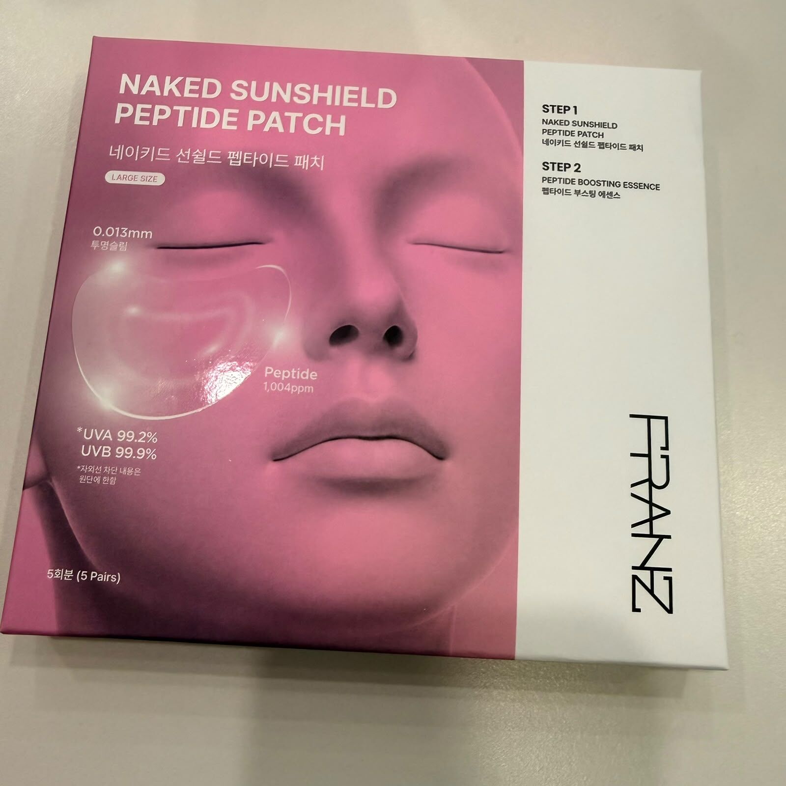 FAC-BBG0722-035 FRANZ Naked sunshield peptide patch 5 Pairs (Large) 12.6mg*5pairs /1ml*5ea (A35)