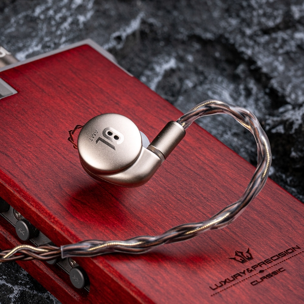 GoldPlanar - GL-AMT16 全頻氣動式單元入耳式耳機 | 15.5mm 超薄折疊 AMT 振膜 | N52 強磁 | 極低失真 THD 0.1% | 5 組可更換的聲學導管