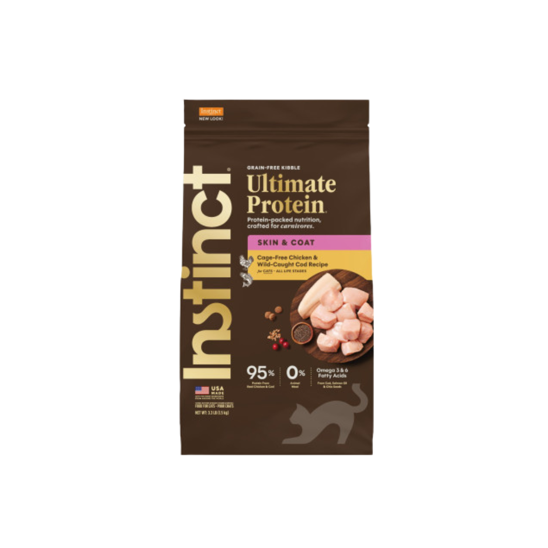 Instinct 本能 - 頂級蛋白質貓糧 - 雞肉+鱈魚 (護毛配方) Ultimate Protein® Chicken and COD (Skin & Coat) 4lb (細)