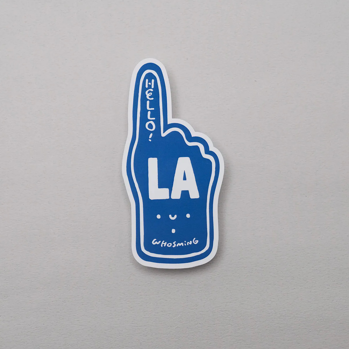 HELLO! LA．手指 防潑水大貼紙｜WHOSMiNG