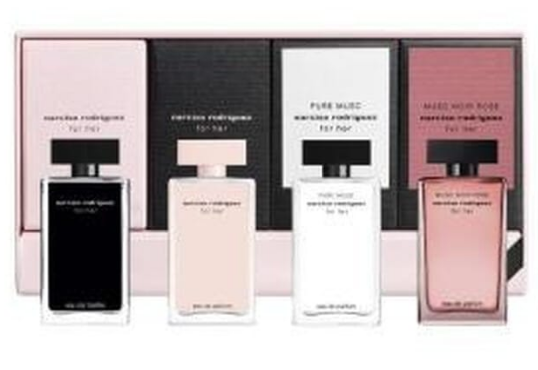CL260721 - C16-NARCISO RODRIGUEZ ROR HER 女仕香水四件套 (她的同名EDP7.5ML、她的同名EDT7.5ML、純粹迷情(精純麝香)EDP7.5ML、深邃玫瑰EDP7.5ML