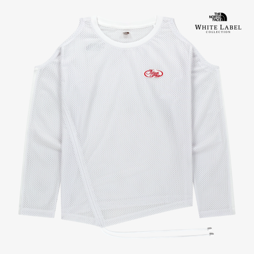 【代購/SOMI同款】 TNF White Label AERONET 鏤空網眼長袖T恤 NT7TS31 挖肩抽繩