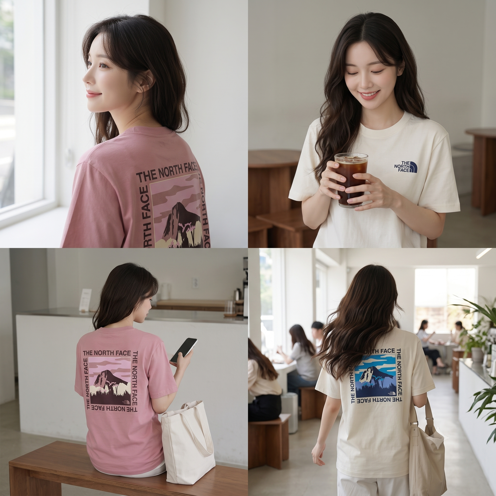 THE NORTH FACE 女大人 造型BOX山脈 正反圖  短TEE (正常版) (2色)