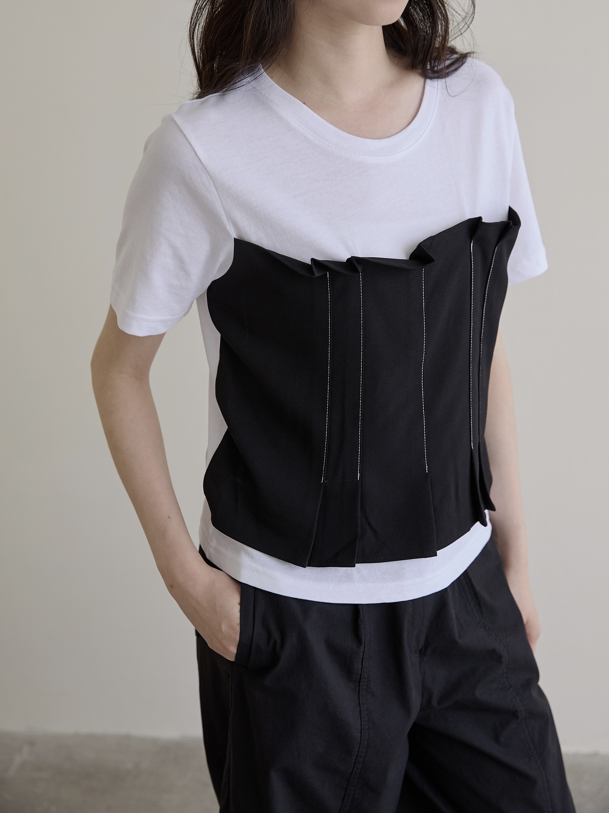 配布剪接馬甲TEE