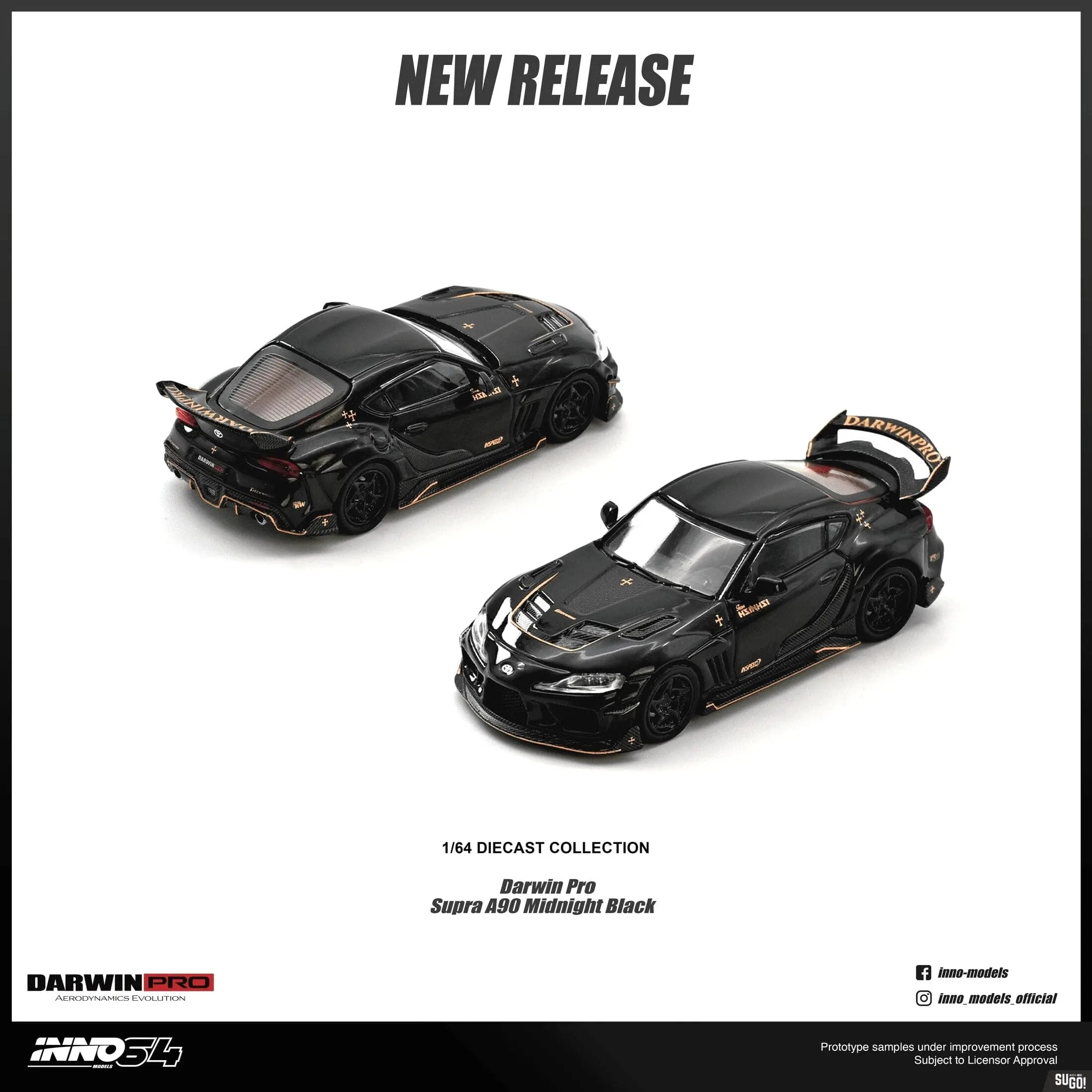[預訂] INNO64 DARWIN PRO Supra A90 亮黑色