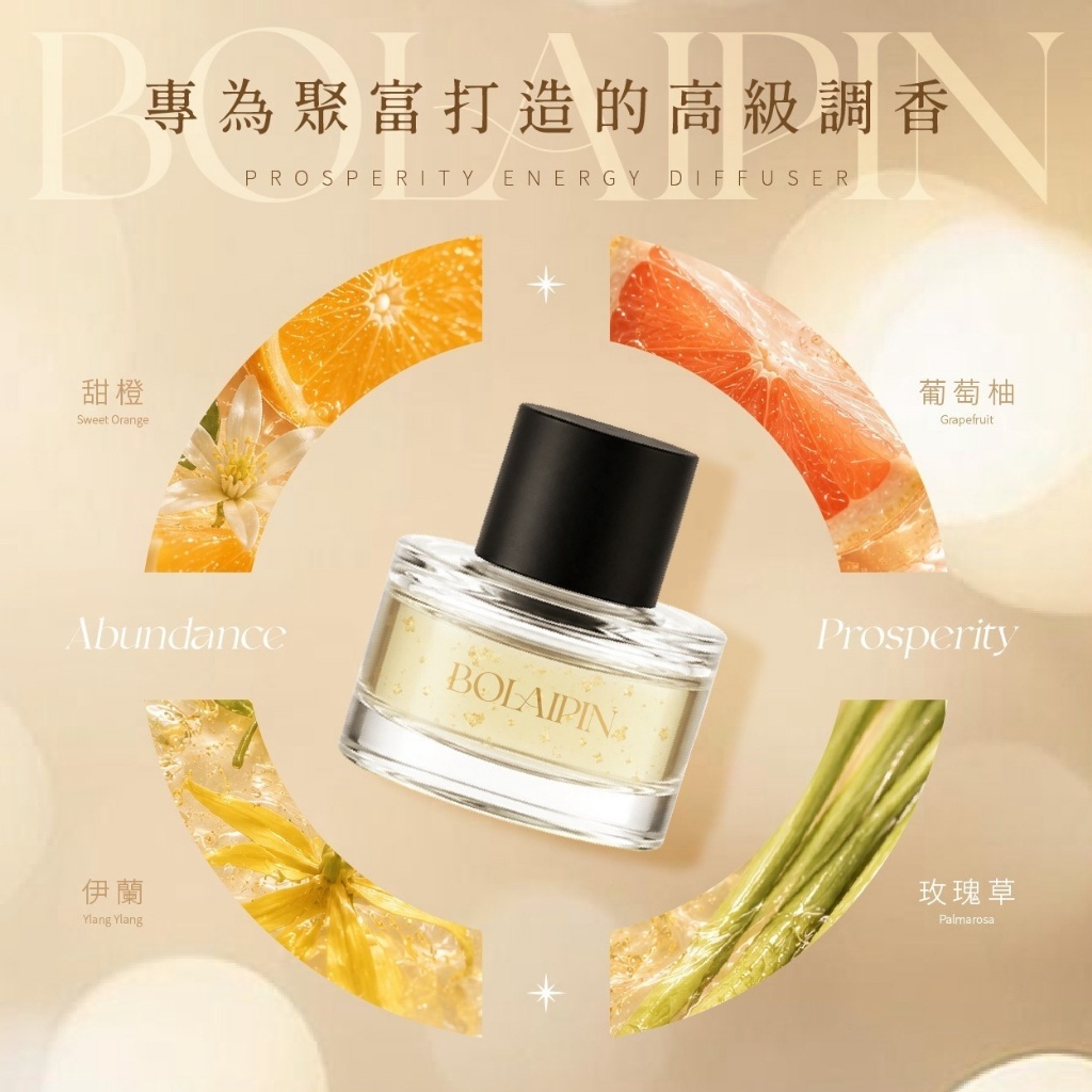 WSBB12349  Bolaipin®金箔聚富八方納財能量擴香組（9月上旬）