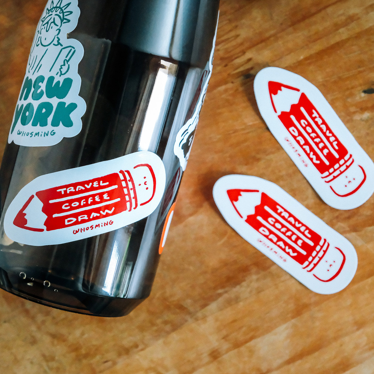 TRAVEL．COFFEE．DRAW｜Sticker