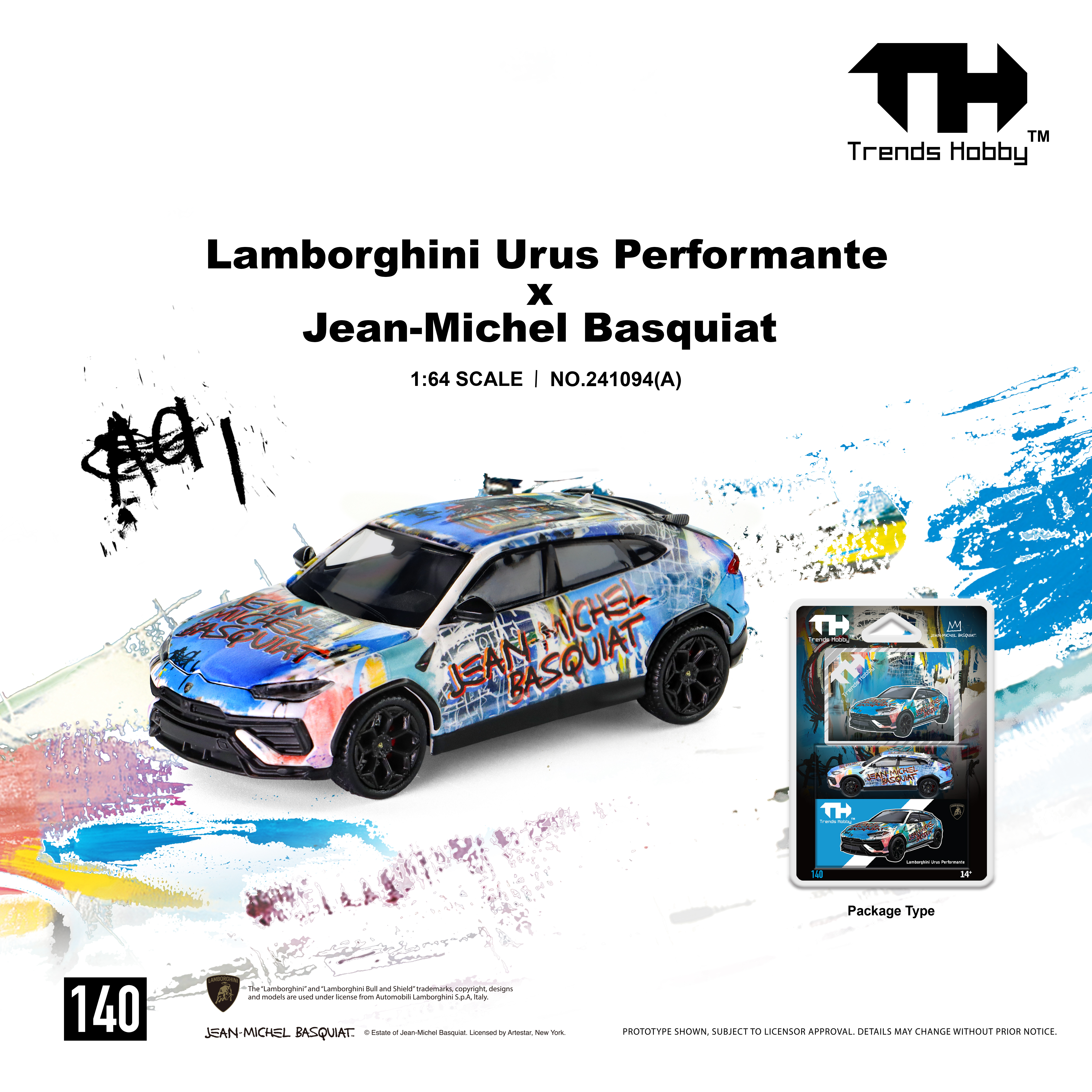 [預訂] Trend Hobby 1/64 - 林寶堅尼Lamborghini Urus Performance & Basquiat