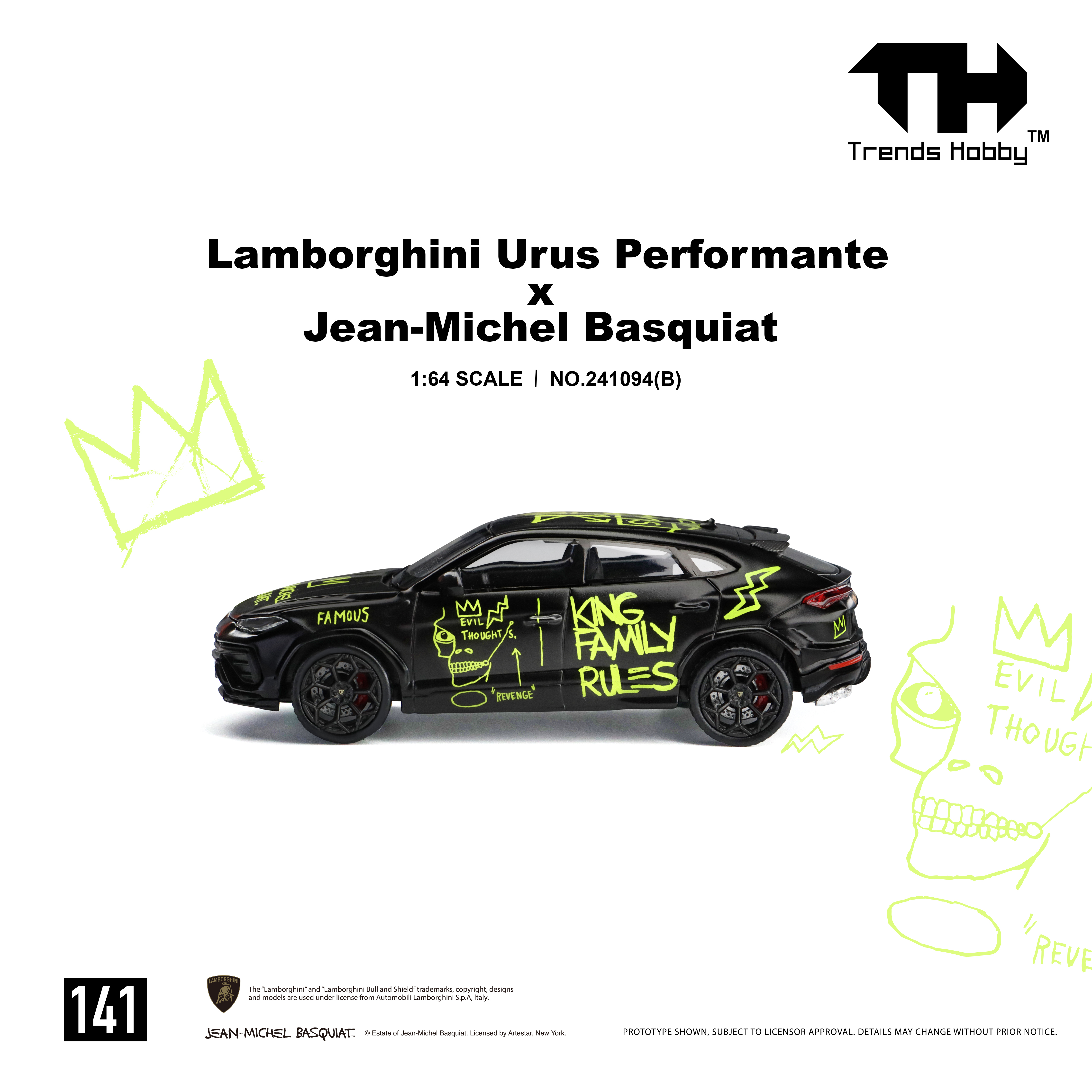 [預訂] Trend Hobby 1/64 - 林寶堅尼Lamborghini Urus Performance & Basquiat