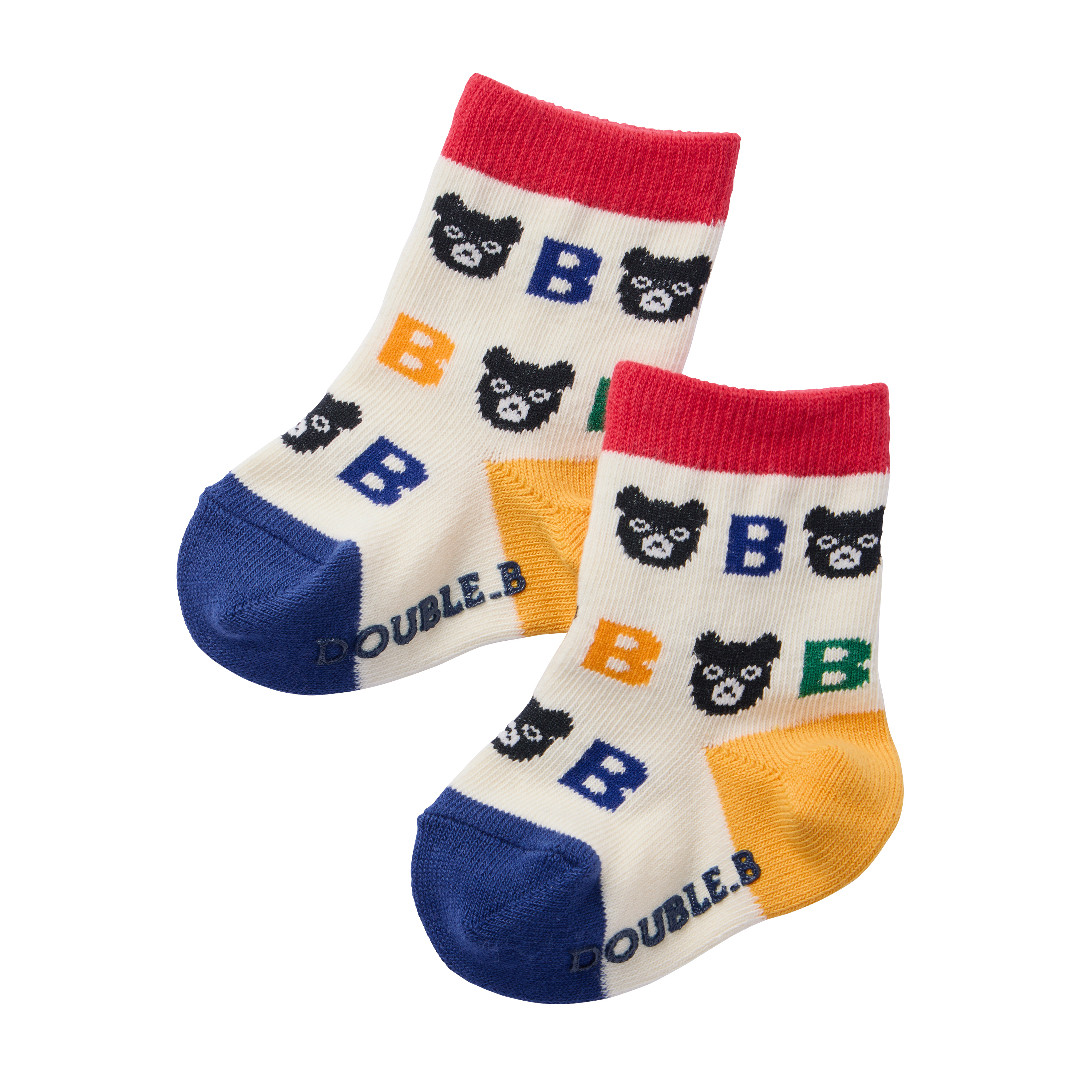 DOUBLE_B B Logo滿版中筒襪-多色