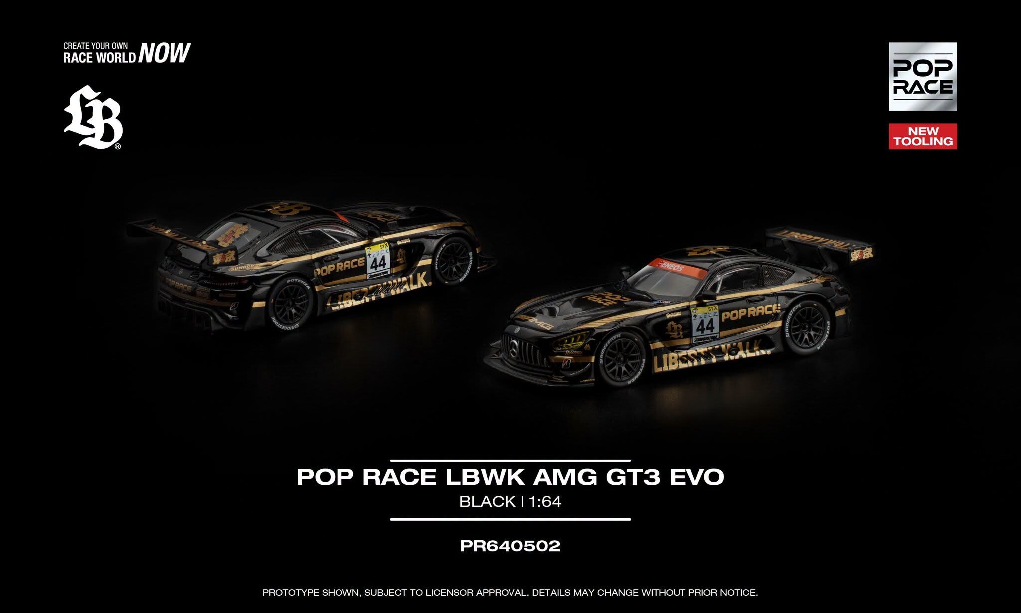 [預訂] POP RACE LBWK AMG GT3 EVO - 黑色