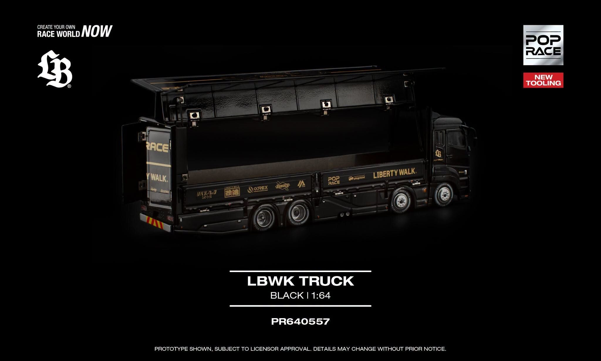 [預訂] POP RACE LBWK 貨車 - 黑色