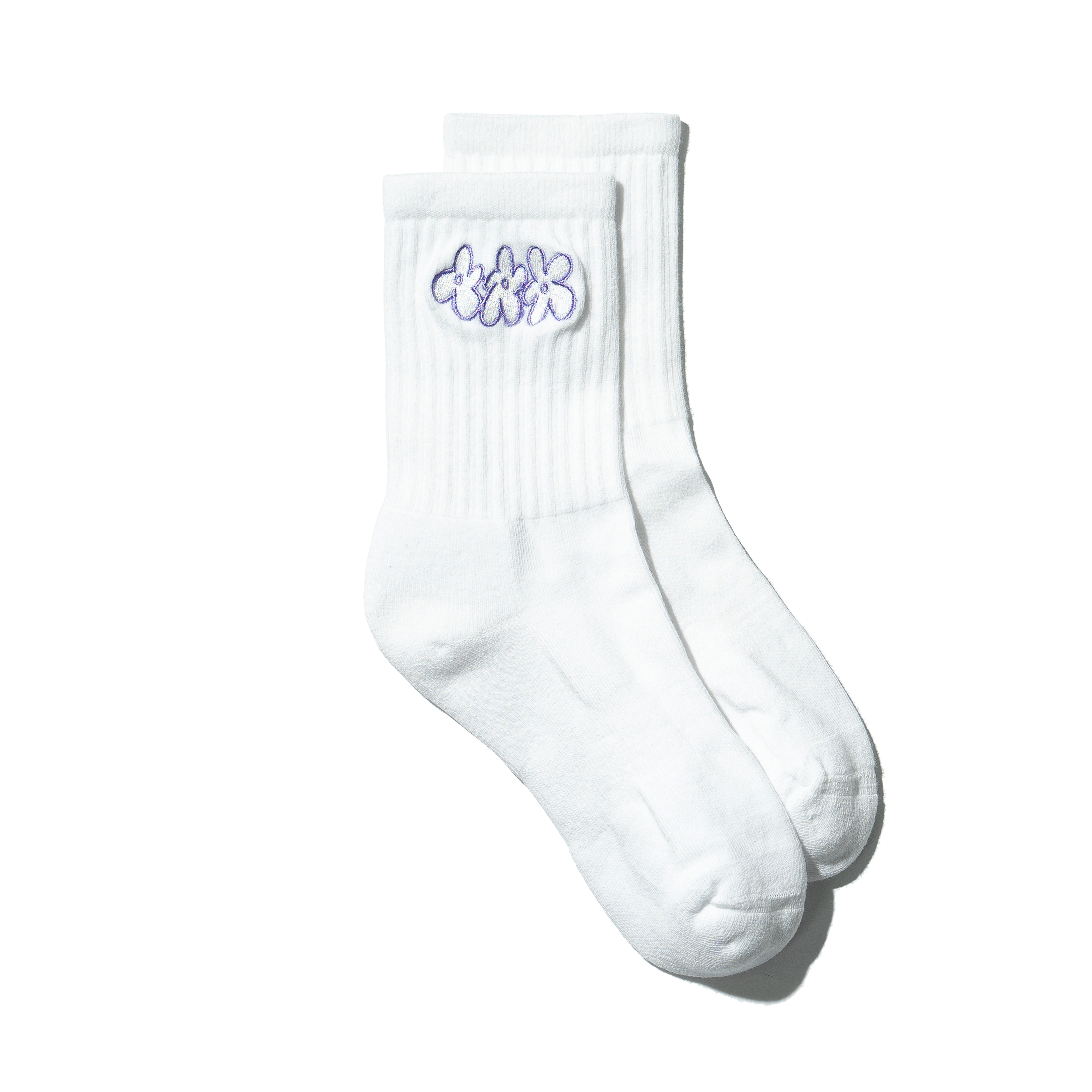 MIAO Flowers Ribbed Socks "Three Flowers" 三朵小花 [MC33]