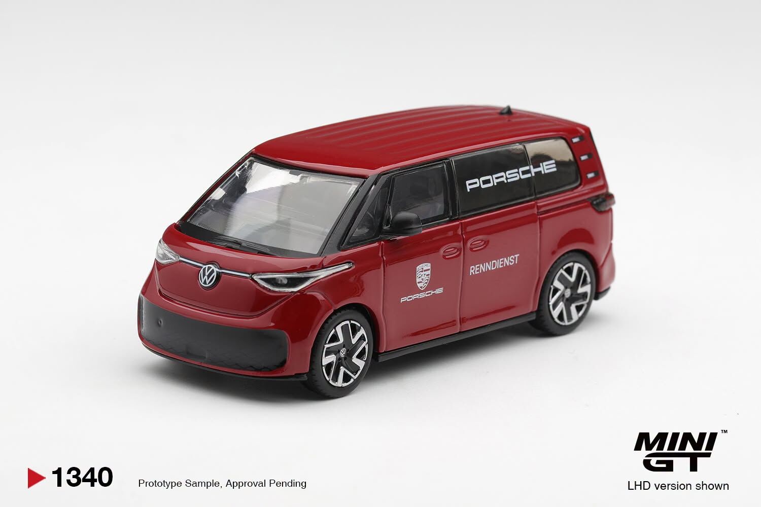 [預訂] MINI GT #1340 福士Volkswagen ID.Buzz 保時捷Porsche Renndienst 左軚