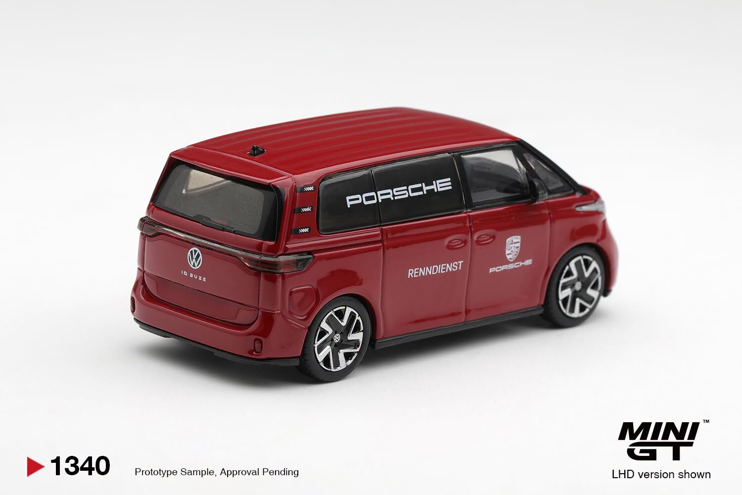 [預訂] MINI GT #1340 福士Volkswagen ID.Buzz 保時捷Porsche Renndienst 左軚