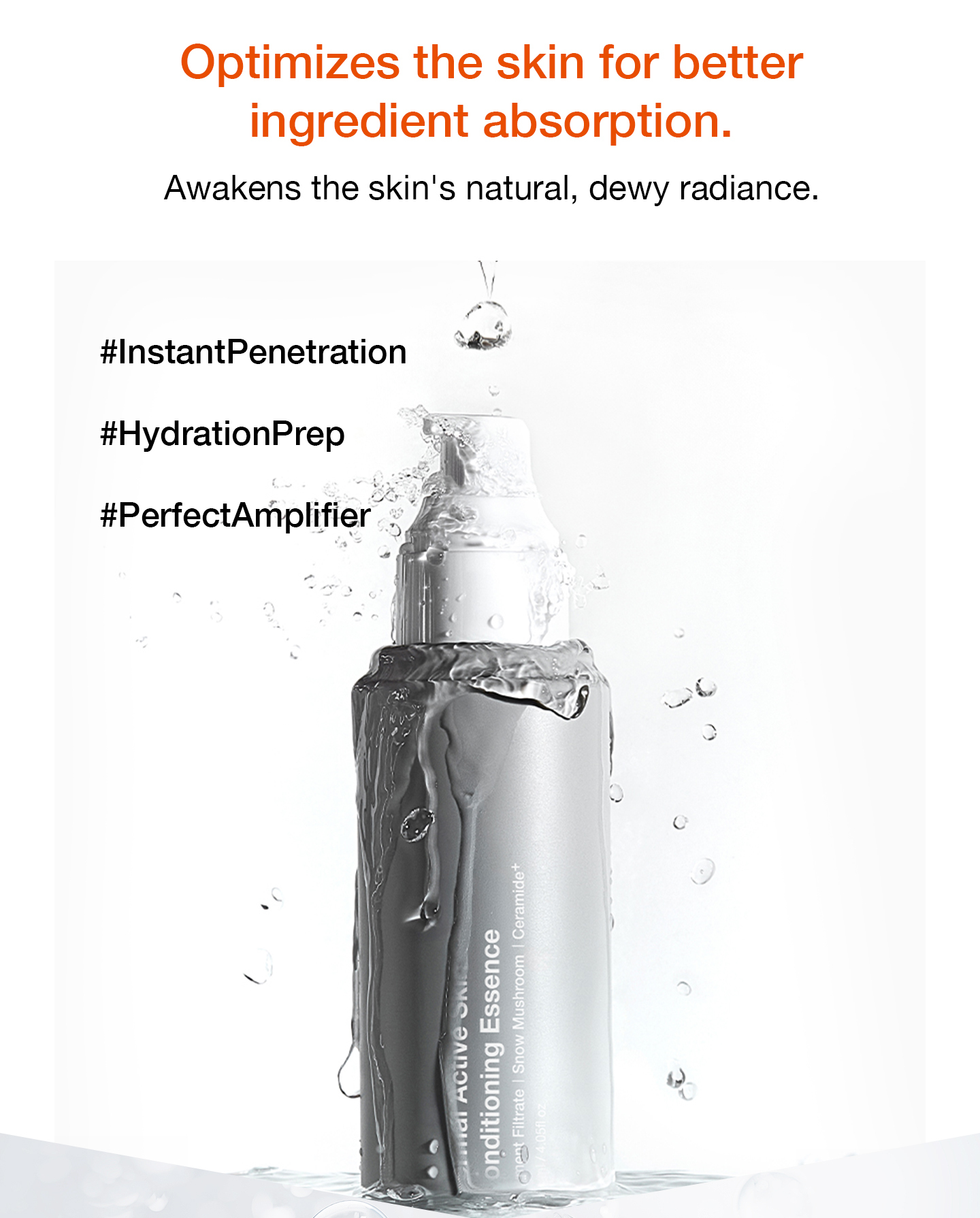 nomel Dermal Active Skin Conditioning Essence awakens skin's natural hydrated glow