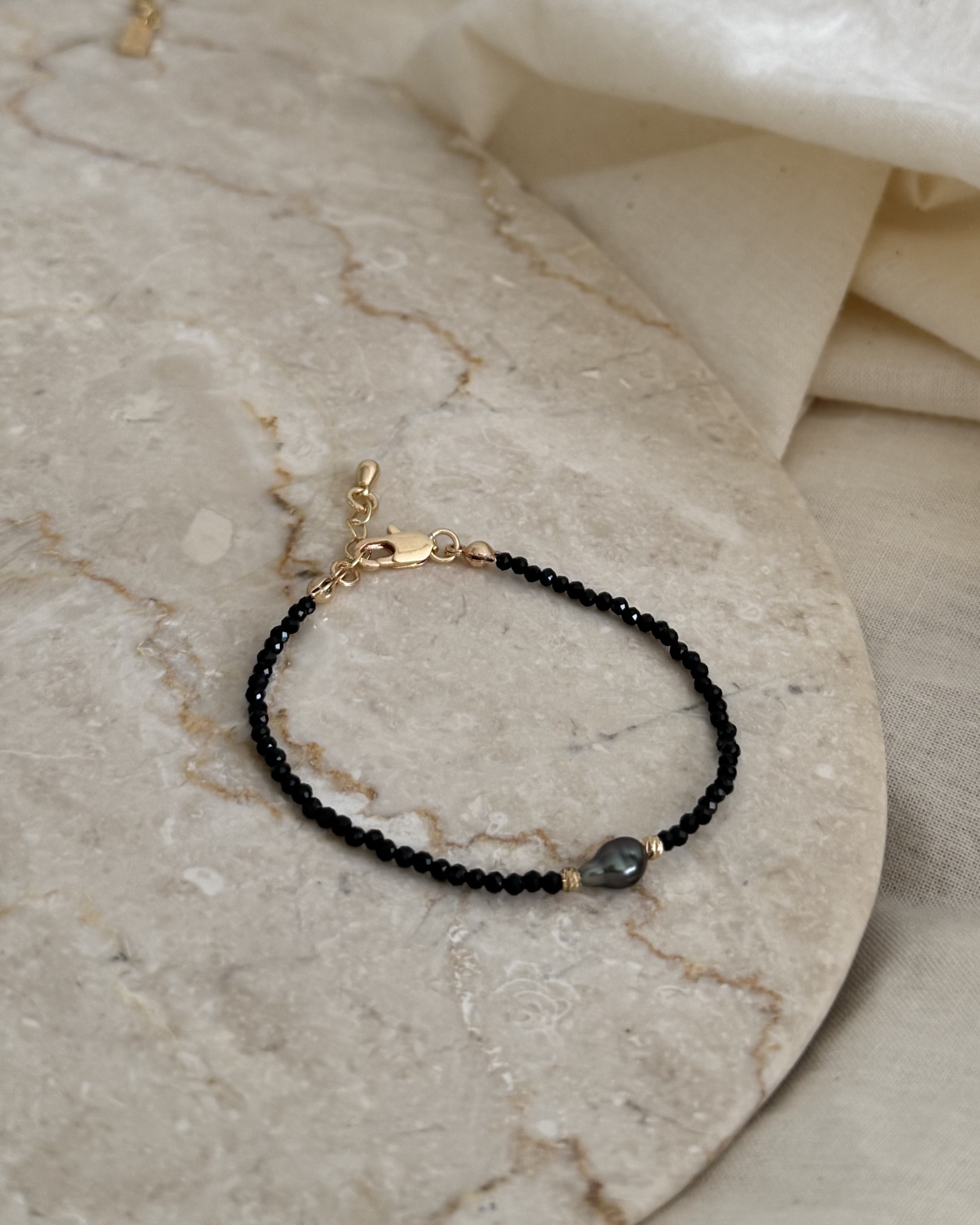 Tahitian Pearls｜大溪地灰黑珍珠手鏈