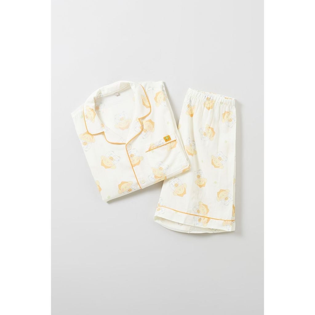 【現貨】SPAO x 三麗鷗 短袖睡衣組 黃色 SPPPE25U02