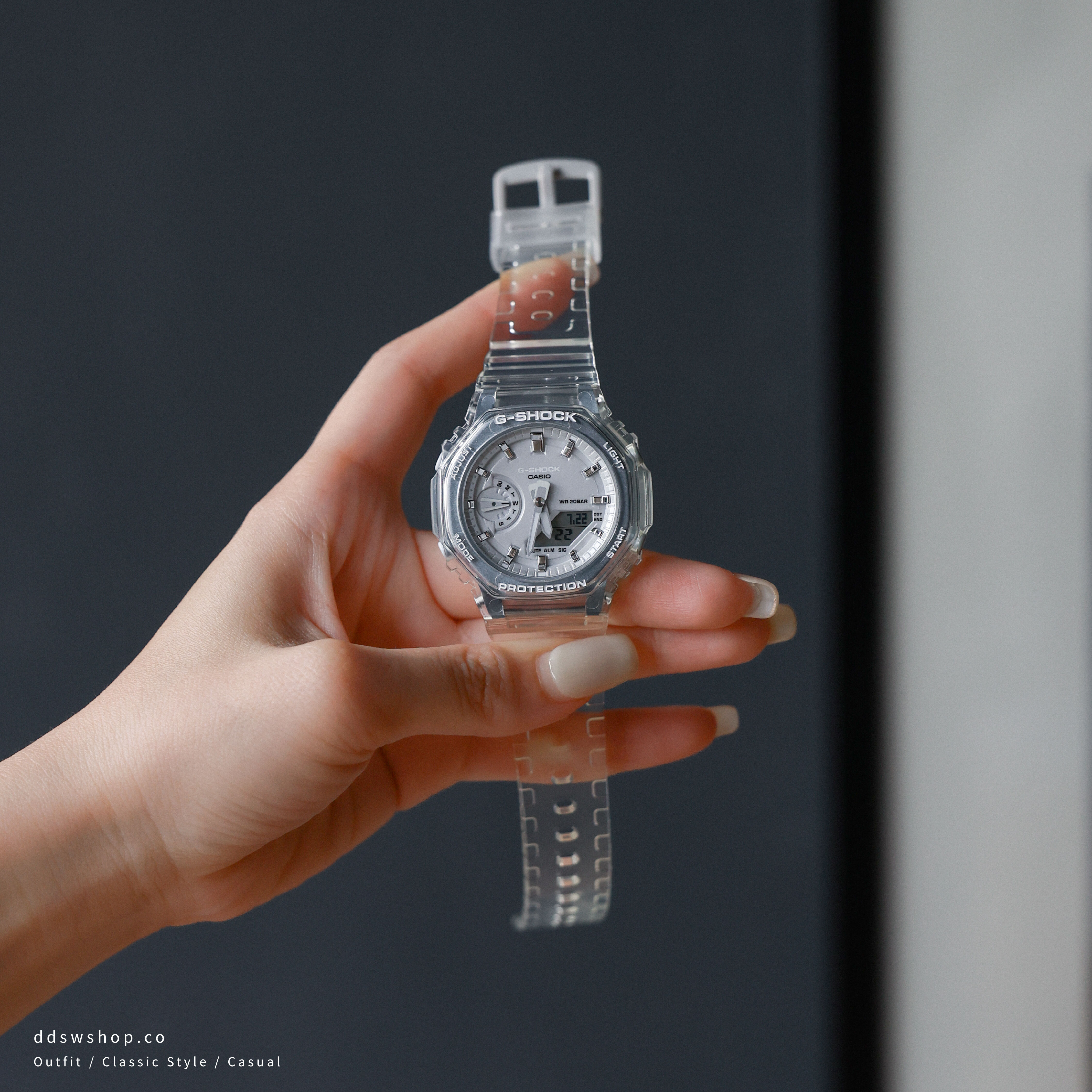Casio 手錶 卡西歐 全透明 八角 GMA-S2100SK