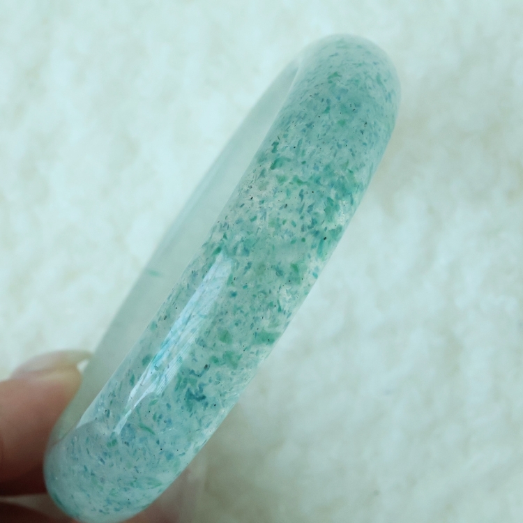 【圈口60－61手鐲】暴風雪墨綠雲母/千層白幽靈大彩虹/高冰海洋玉髓麻花雕刻鐲/灰瑪瑙貓爪/銀河黑洞銀曜石
