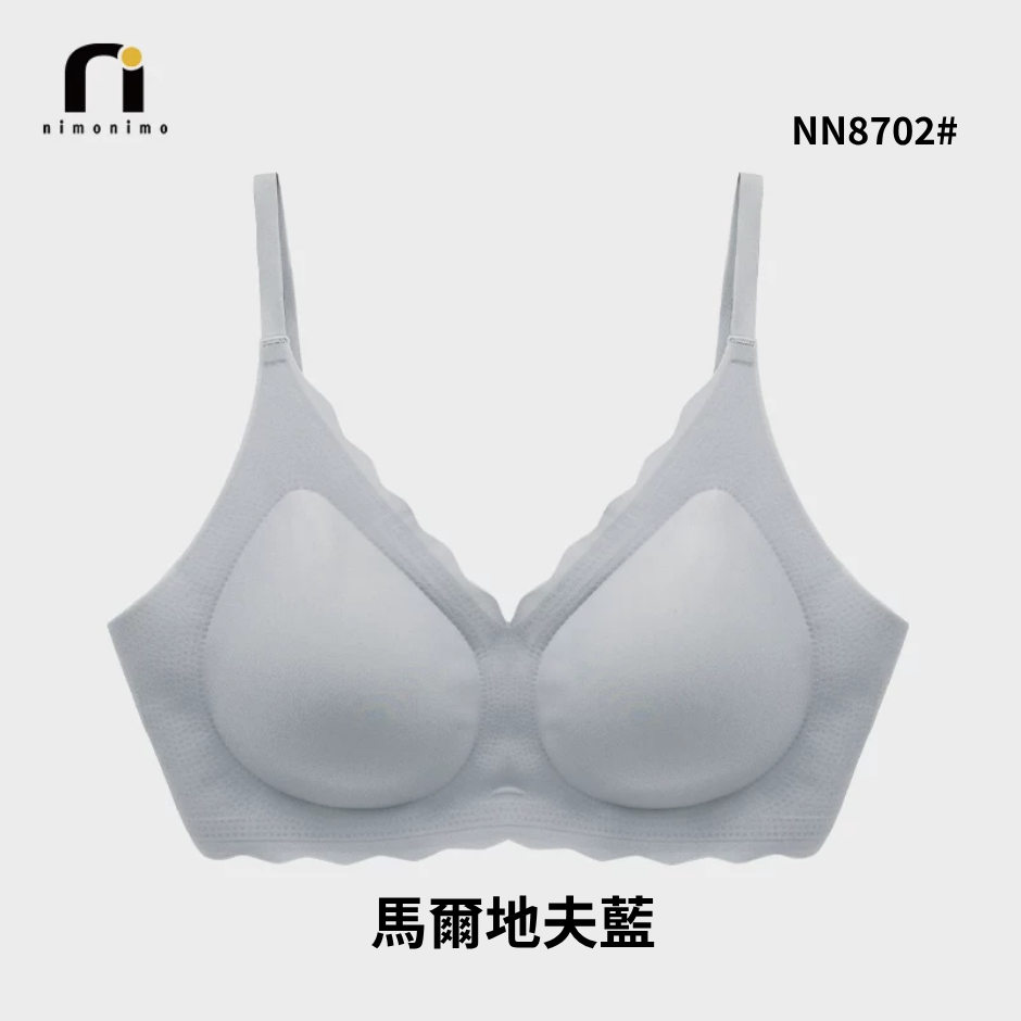 INN-CCG0723-109 NN8702#細肩帶小浪花背扣內衣-馬爾地夫藍 (A9)
