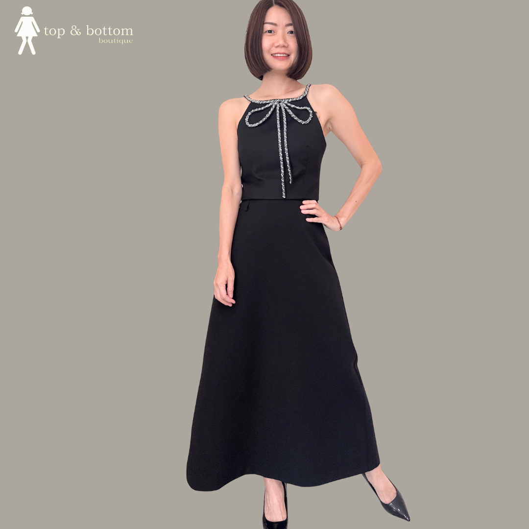 DETACHABLE PLEATS SOLID LONG SKIRT (2PCS)