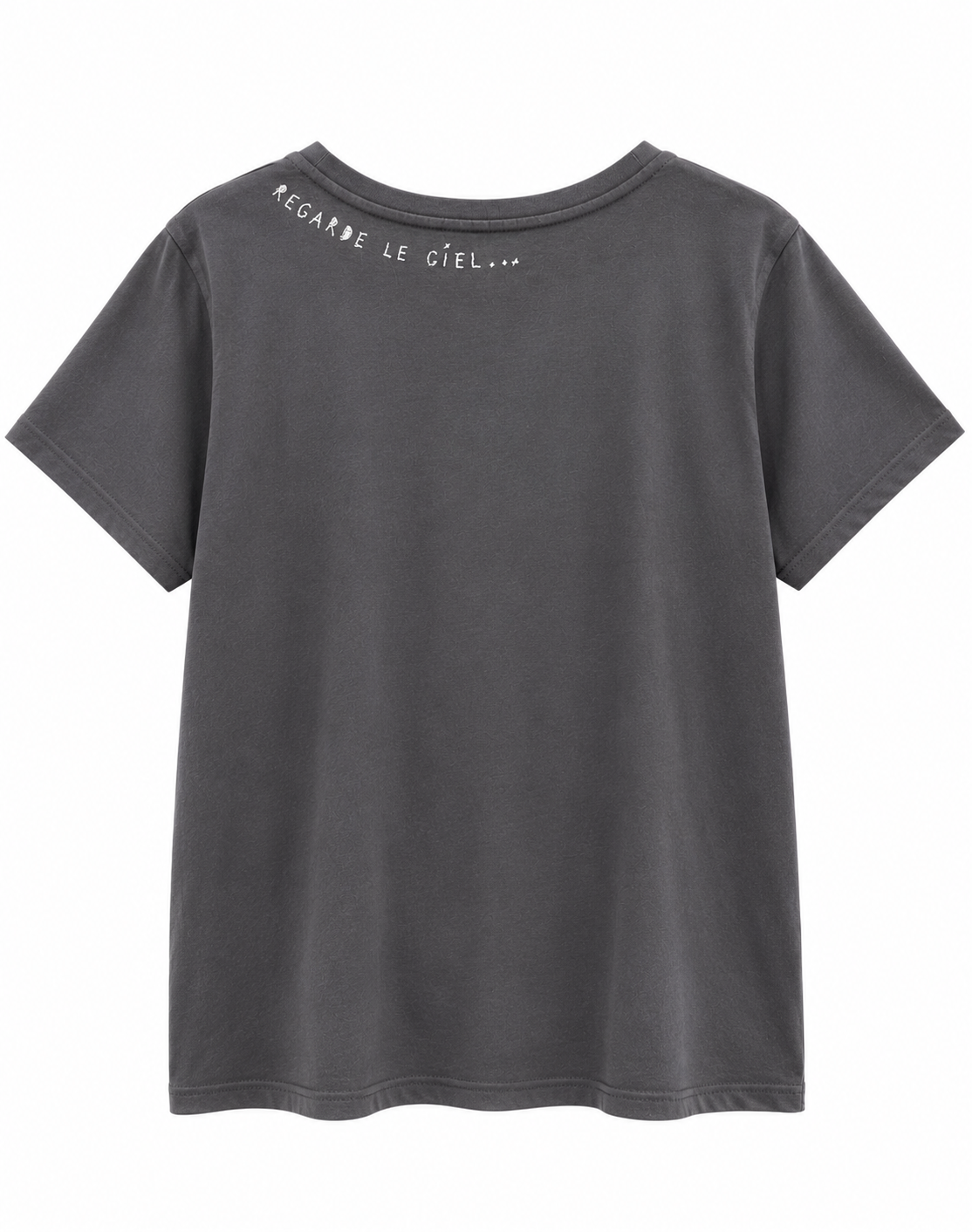 領側邊字母棉T-shirt