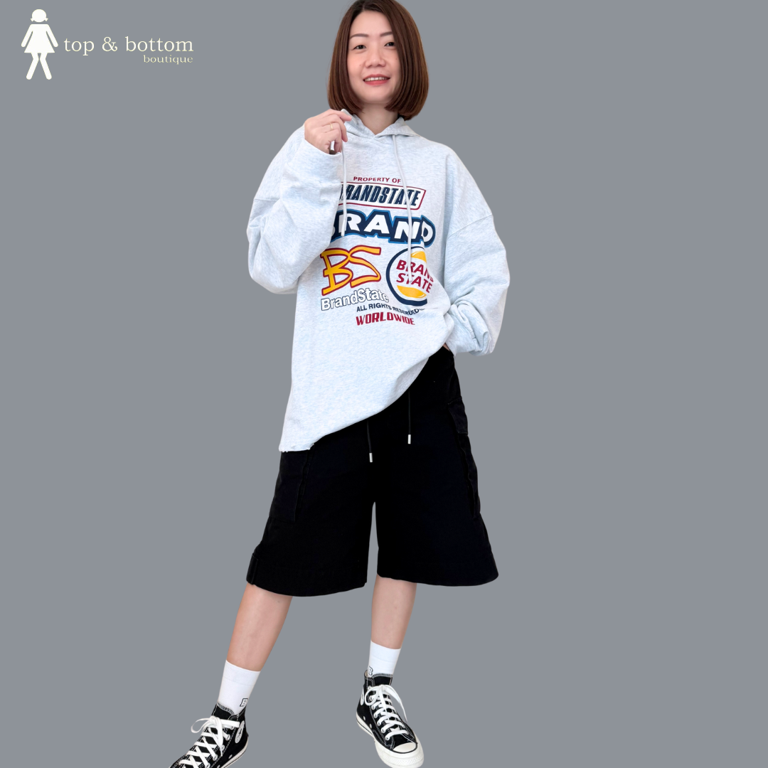 LONG SLEEVE WORDING HOODY SWEATS
