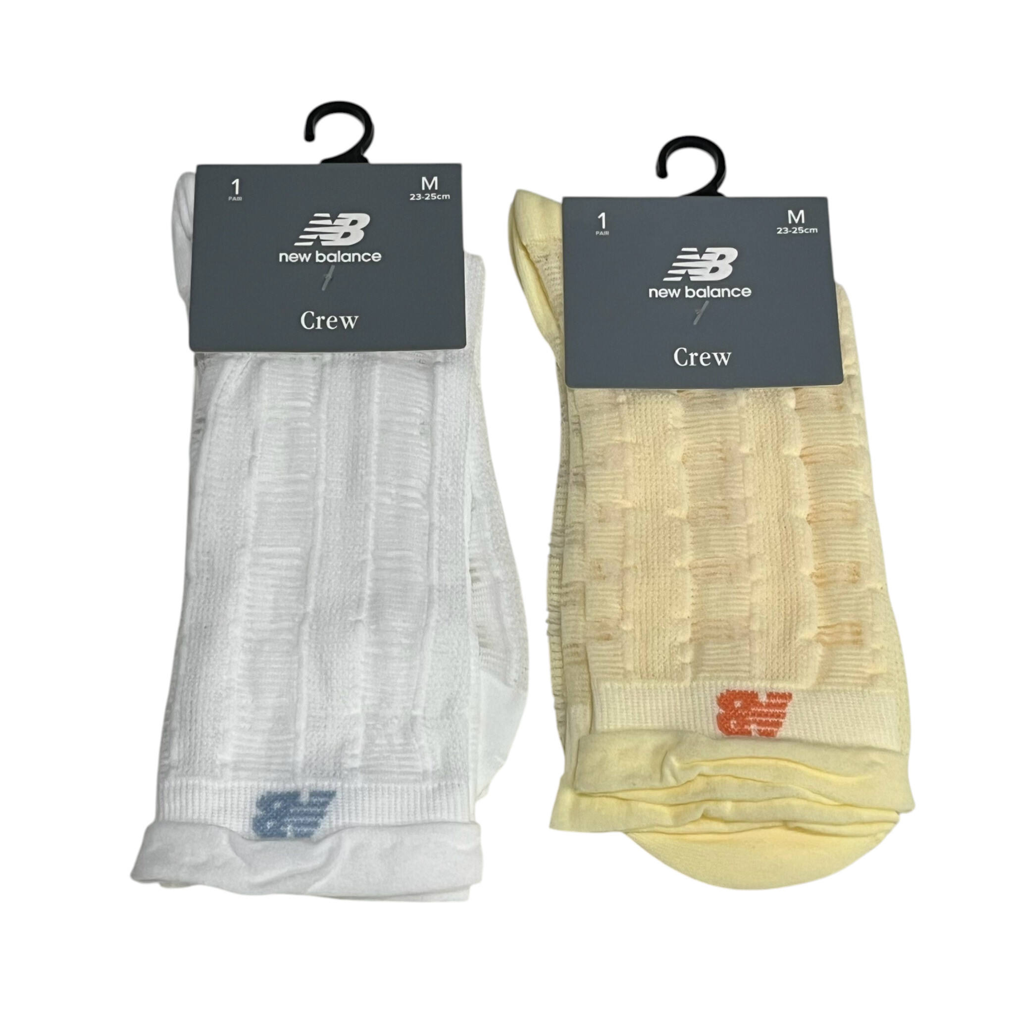 NEW BALANCE 長襪 泡泡襪 白色 黃色 透膚造型 高筒襪 女 AC83595DGL AC83595WT