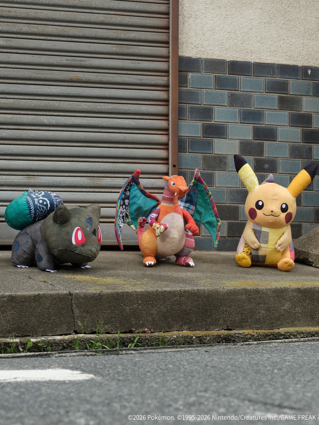 日本 POKÉMON 寶可夢中心 X SEAN WOTHERSPOON 聯名合作 拼接 復古 絨毛娃娃