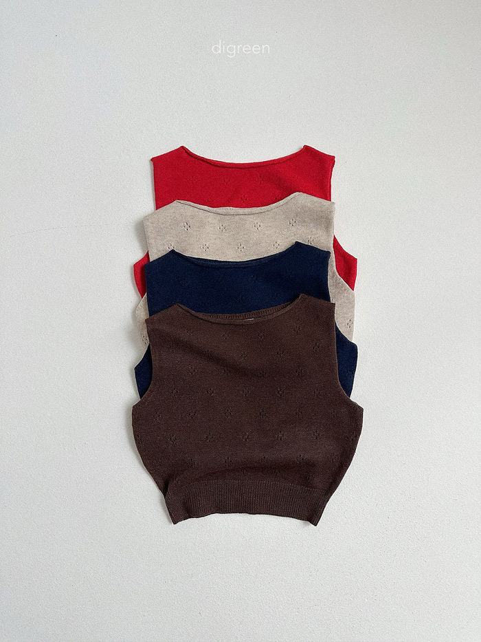 正韓秋Digreenkids 四色捲邊背心