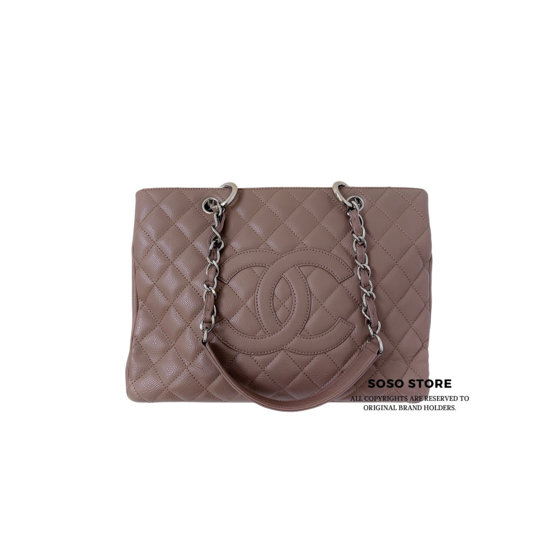 Chanel Grand Shopping Tote - Taupe / SHW